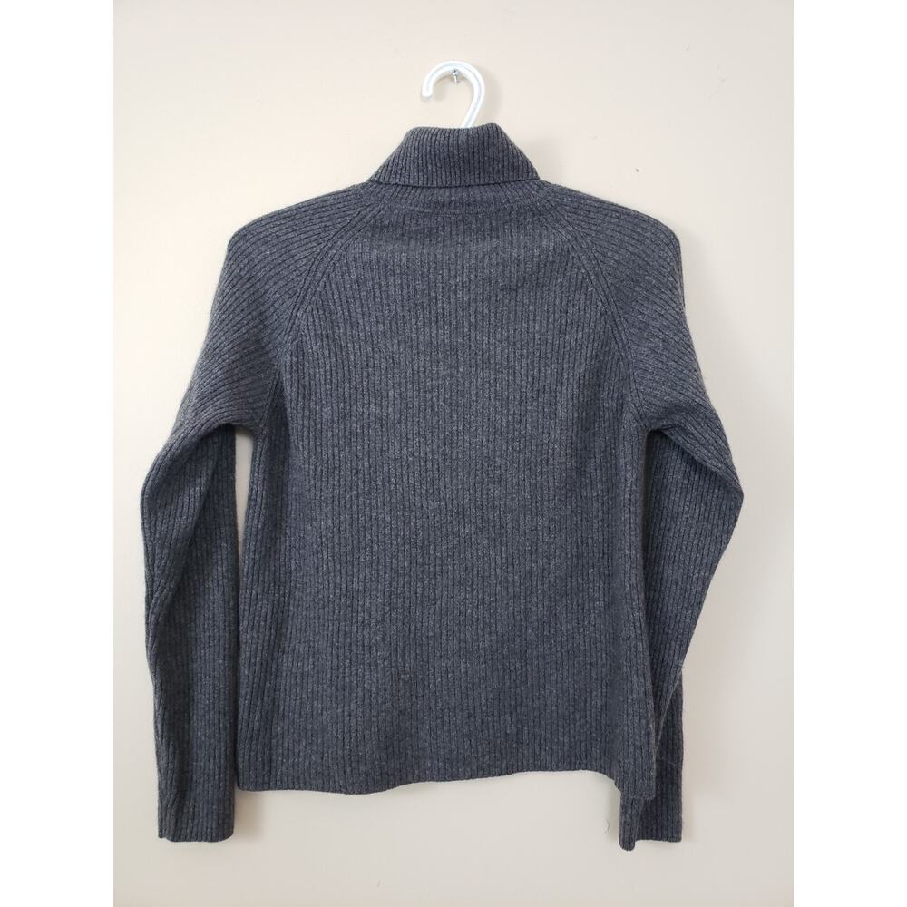 Erdos Pure Cashmere Womens Sweater Size M Heather Gray Turtle Neck Long Sleeve - Picture 5 of 6